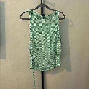 Wild Fable Light Green Patterned Tank Top and Skort Set